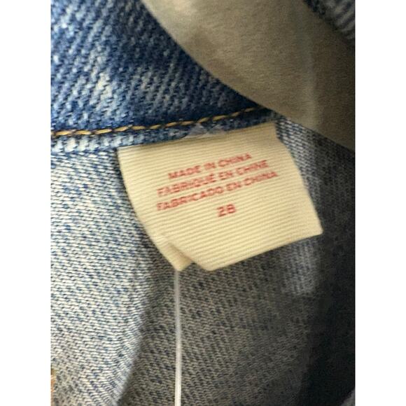 Levis Denim Midi Shirt Dress Long Sleeve Standard Fit Casual Classic Blue Sz 28 - Picture 10 of 14